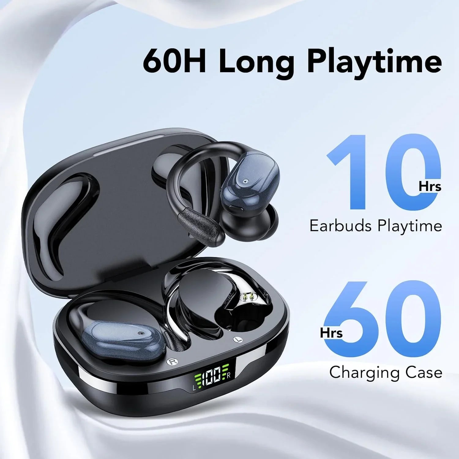Wireless Bluetooth Headset Button Control Light Mini High Quality Earplugs Waterproof HD Sound Quality Stereo Universal Headset