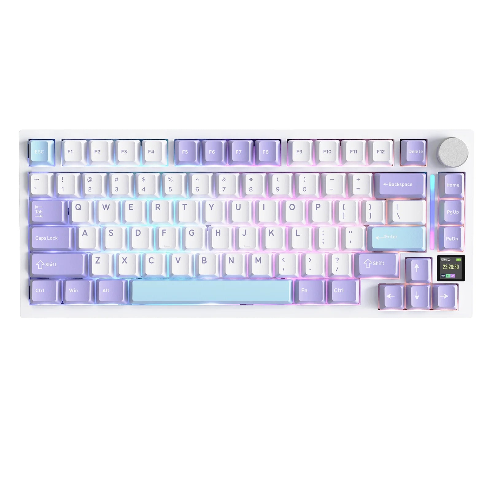 Attack Shark X820Ultra Wireless 75% Mechanical Gaming Keyboard with Screen & Knob Hot Swappable 2.4GHz/BT/Wired RGB