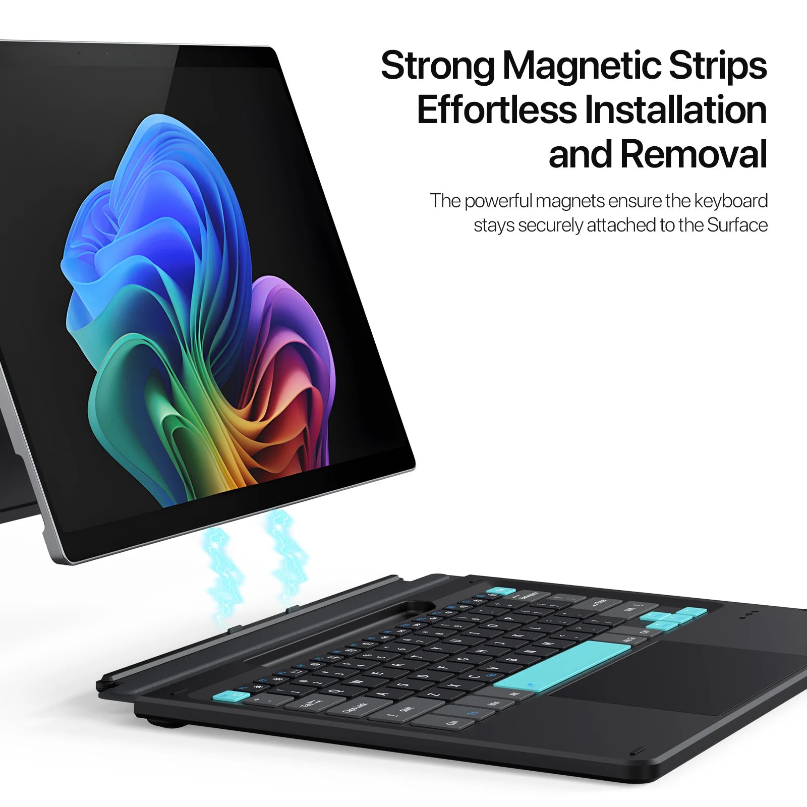 DUXDUCIS Bluetooth-Compatible Magnetic Ultra-Slim Keyboard For Microsoft Surface Pro 8/9/X/10/11 with Touchpad Backlight