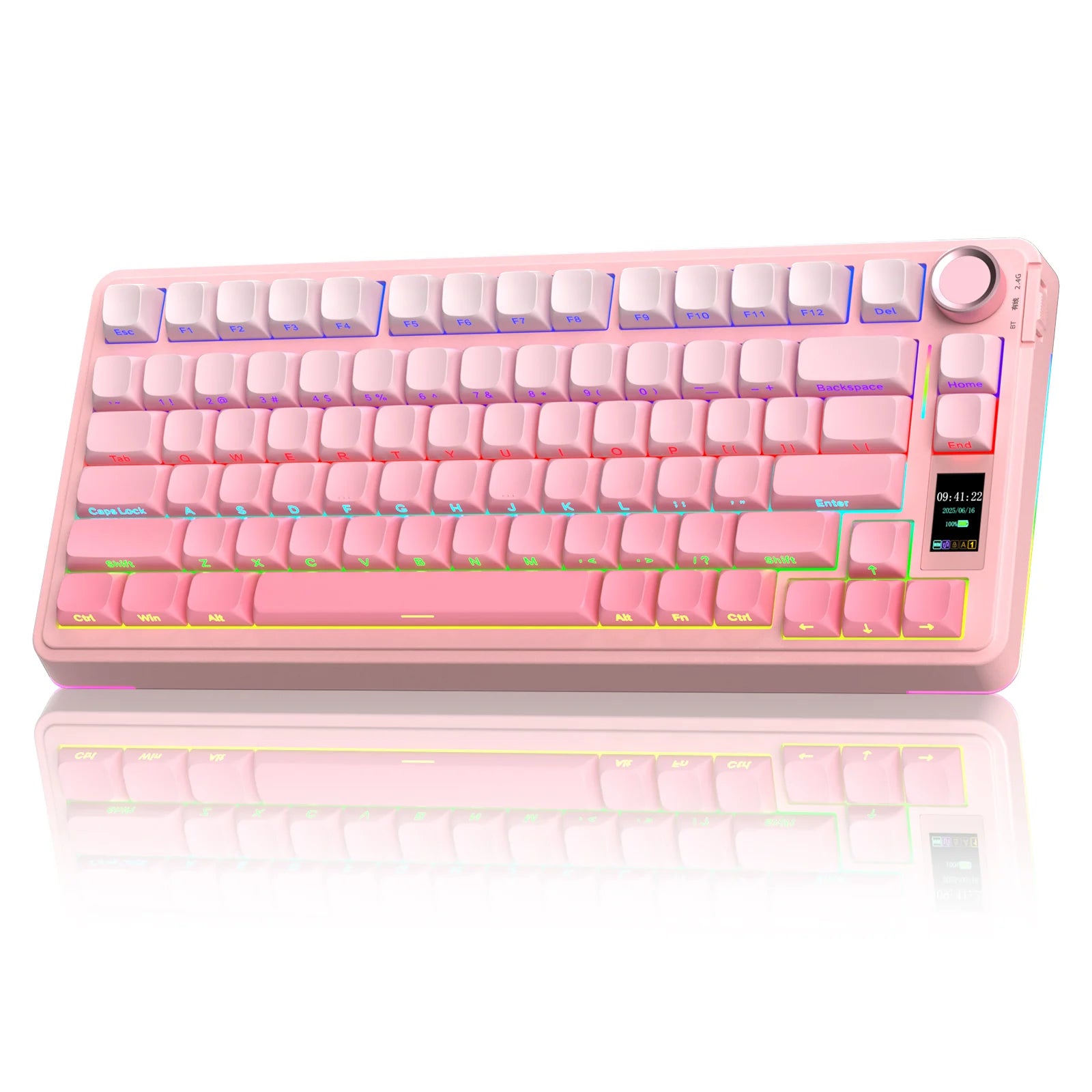 AULA S75pro Wireless Keyboard Tri-mode RGB Gaming Keyboard Hot Swap PBT Keycaps with Macro Software