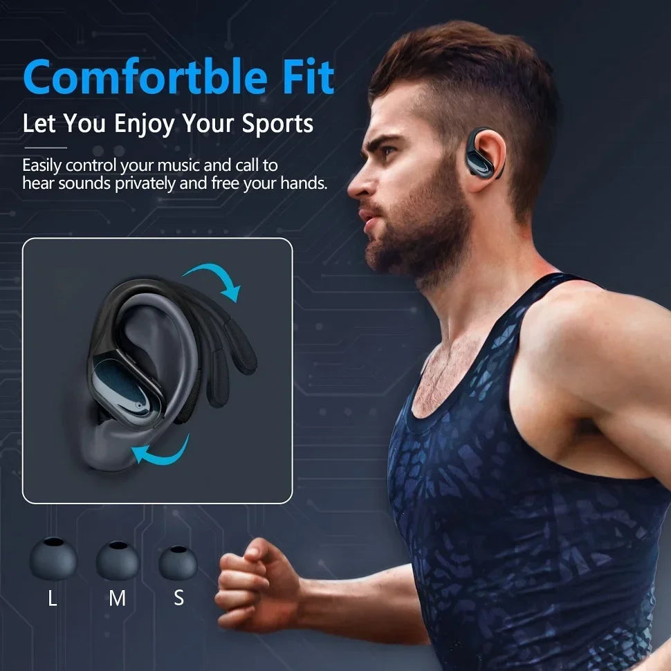 Wireless Headphones, Bluetooth 5.4 Stereo Earphones in Ear with ENC Mic Clear Calls, Noise Cancelling Ear Buds,60hr battery life