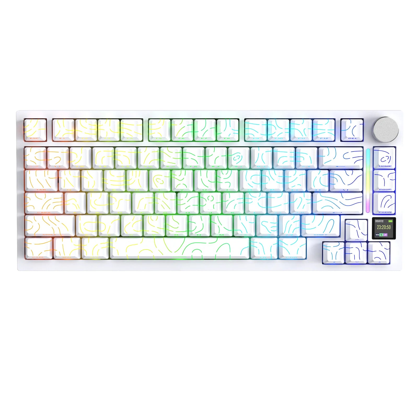 Attack Shark X820Ultra Wireless 75% Mechanical Gaming Keyboard with Screen & Knob Hot Swappable 2.4GHz/BT/Wired RGB