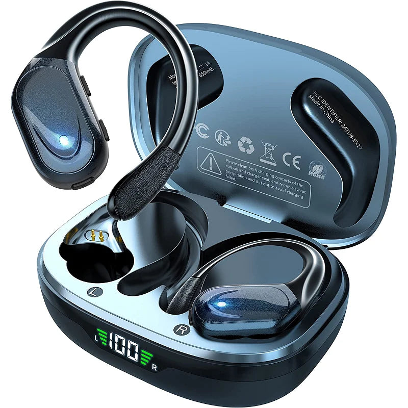 Wireless Bluetooth Headset Button Control Light Mini High Quality Earplugs Waterproof HD Sound Quality Stereo Universal Headset